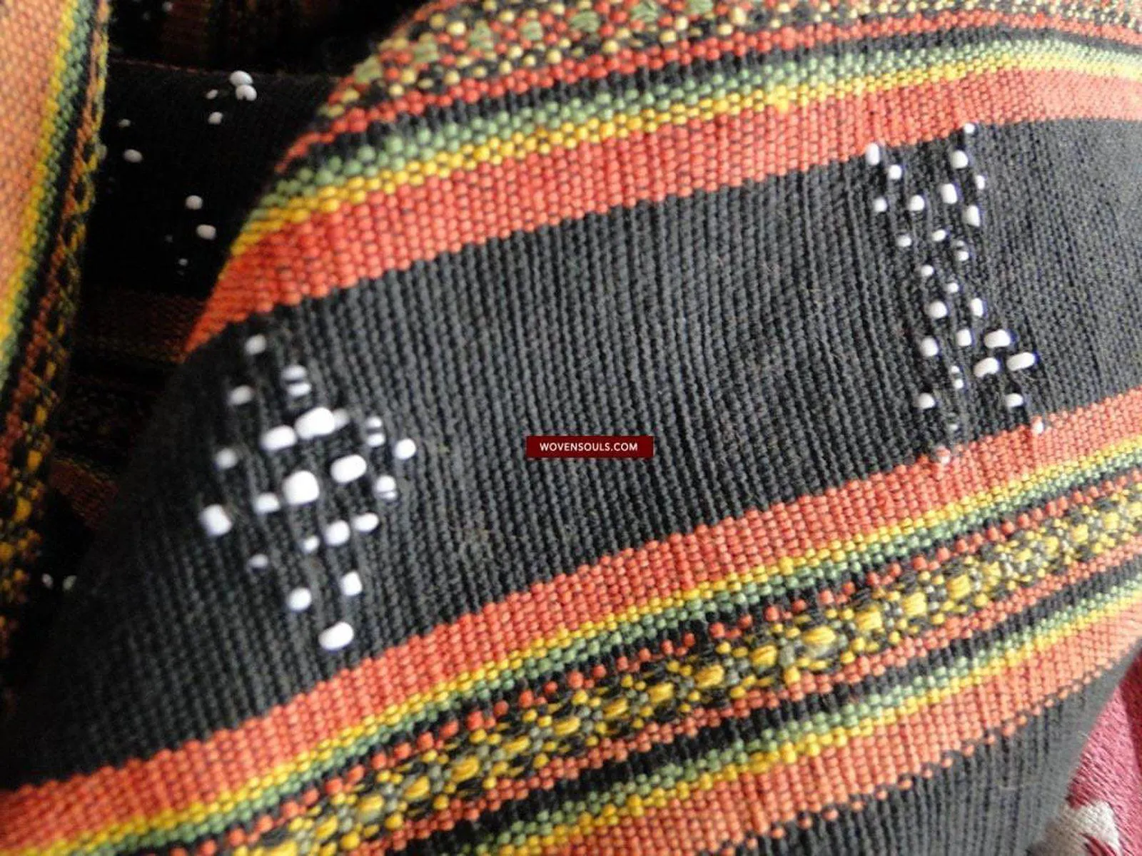 166 SOLD Antique Sapa Hilltribe Skirt Vietnam Beaded Weaving