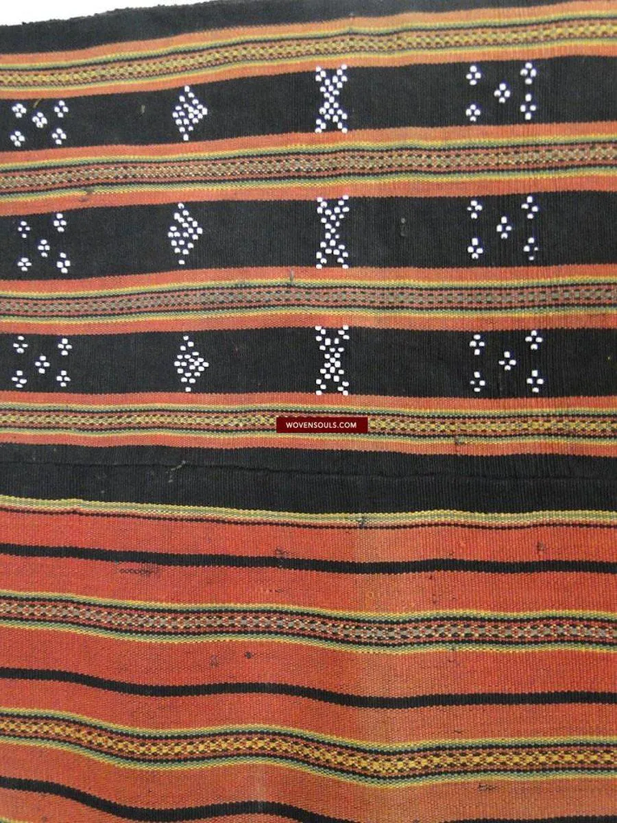 166 SOLD Antique Sapa Hilltribe Skirt Vietnam Beaded Weaving