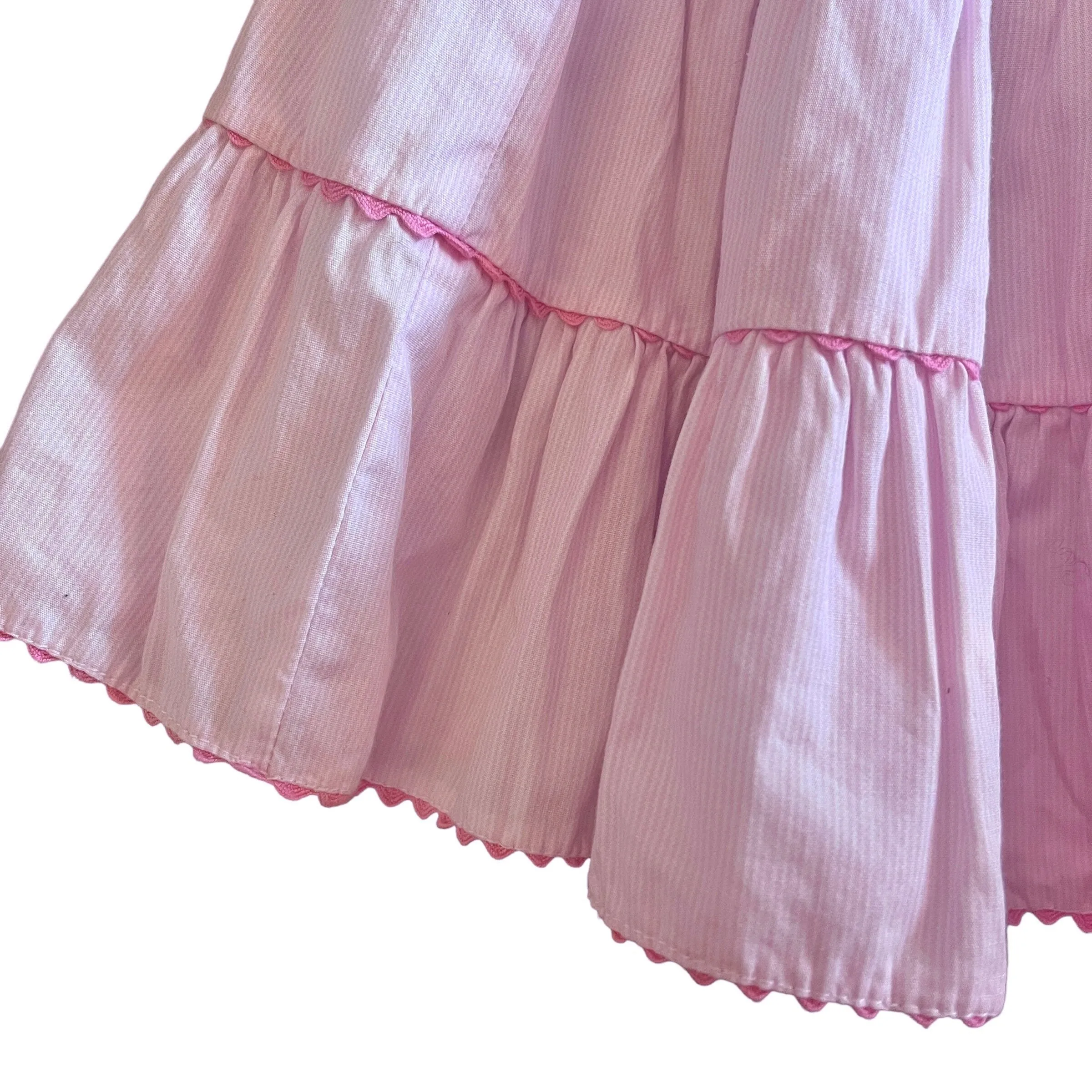 1980's Pink Thinstripes Skirt 2-3Y