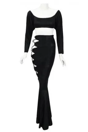 1987 Cher Witches of Eastwick Movie Worn Alaia Fishtail Skirt & Crop Top