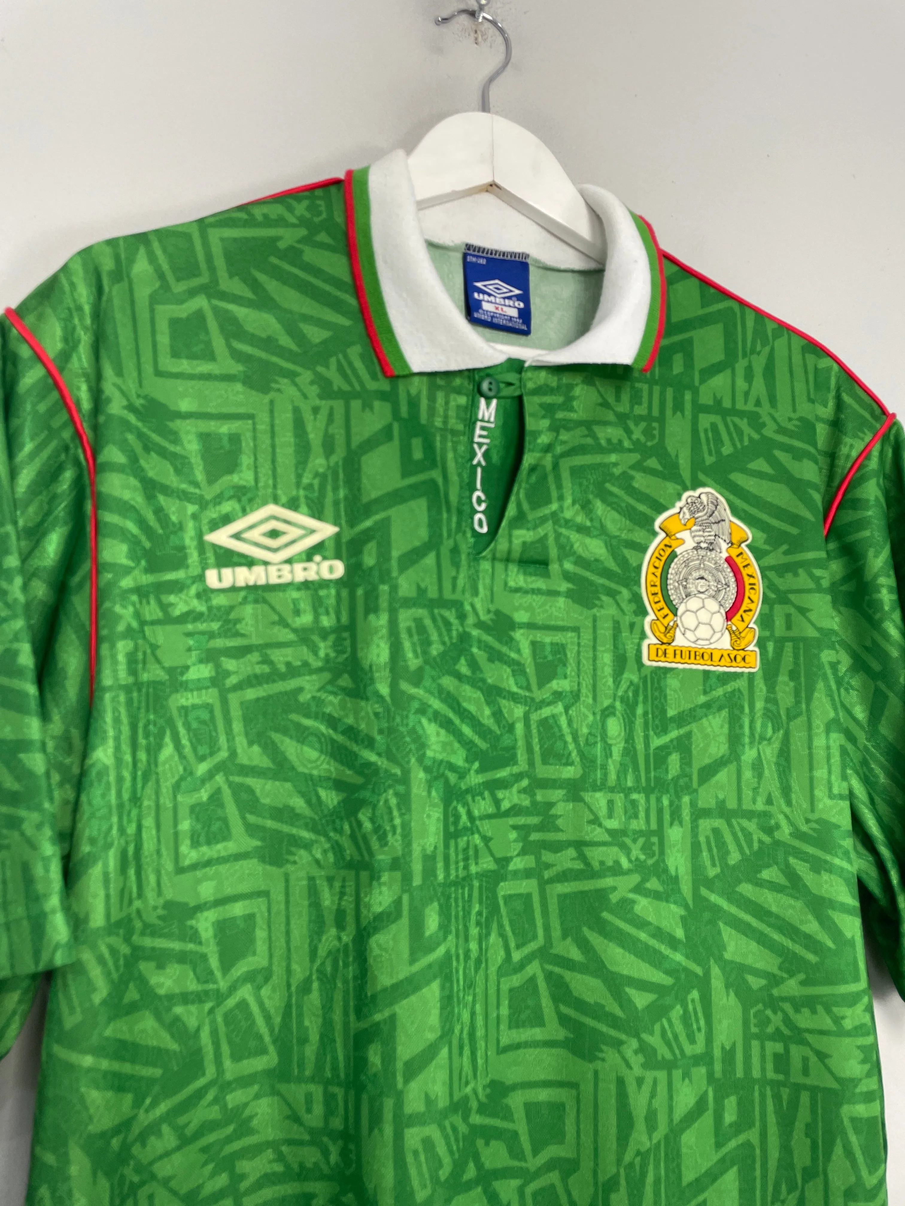 1994 MEXICO HOME SHIRT (XL) UMBRO