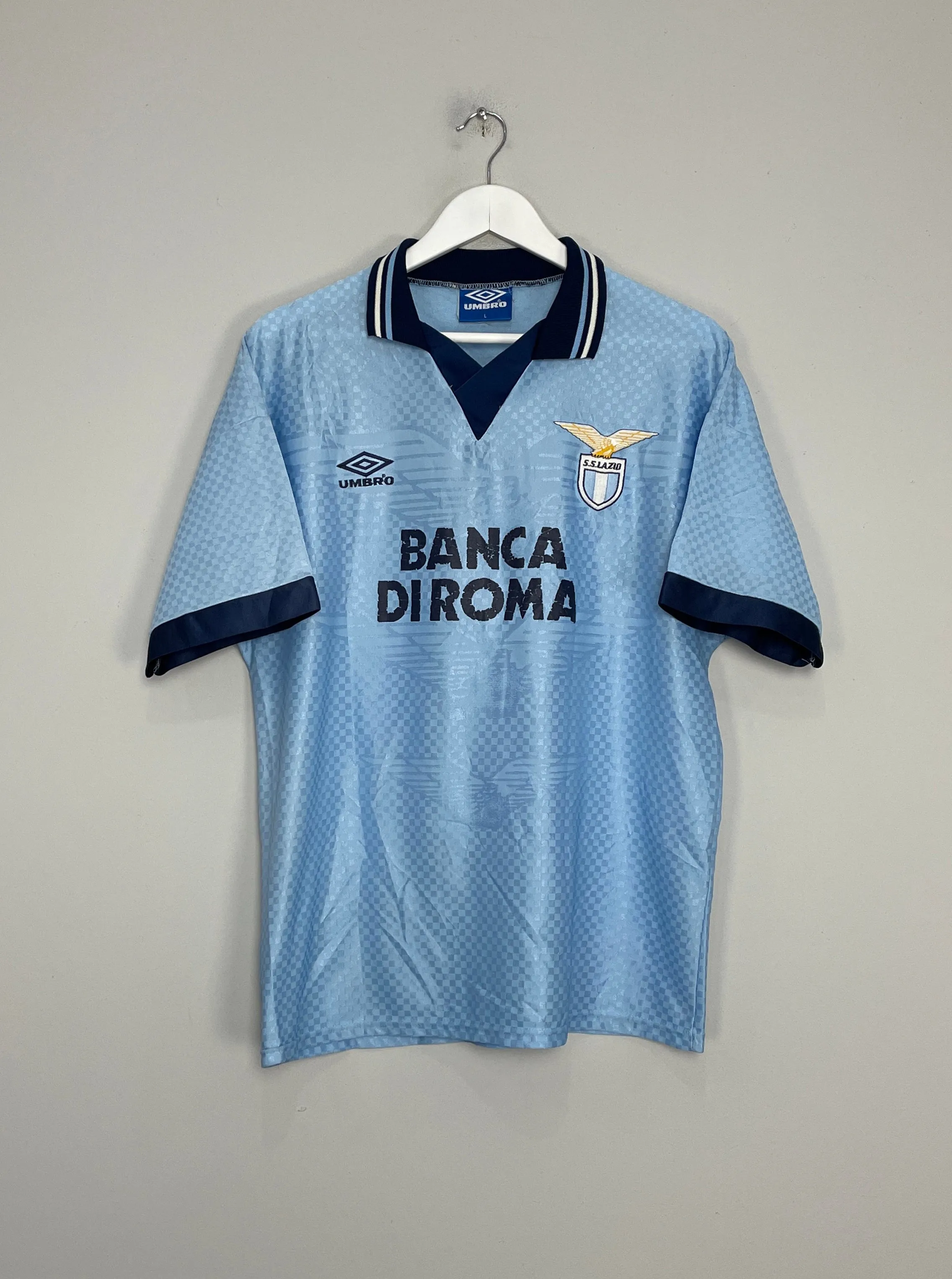 1995/96 LAZIO HOME SHIRT (L) UMBRO