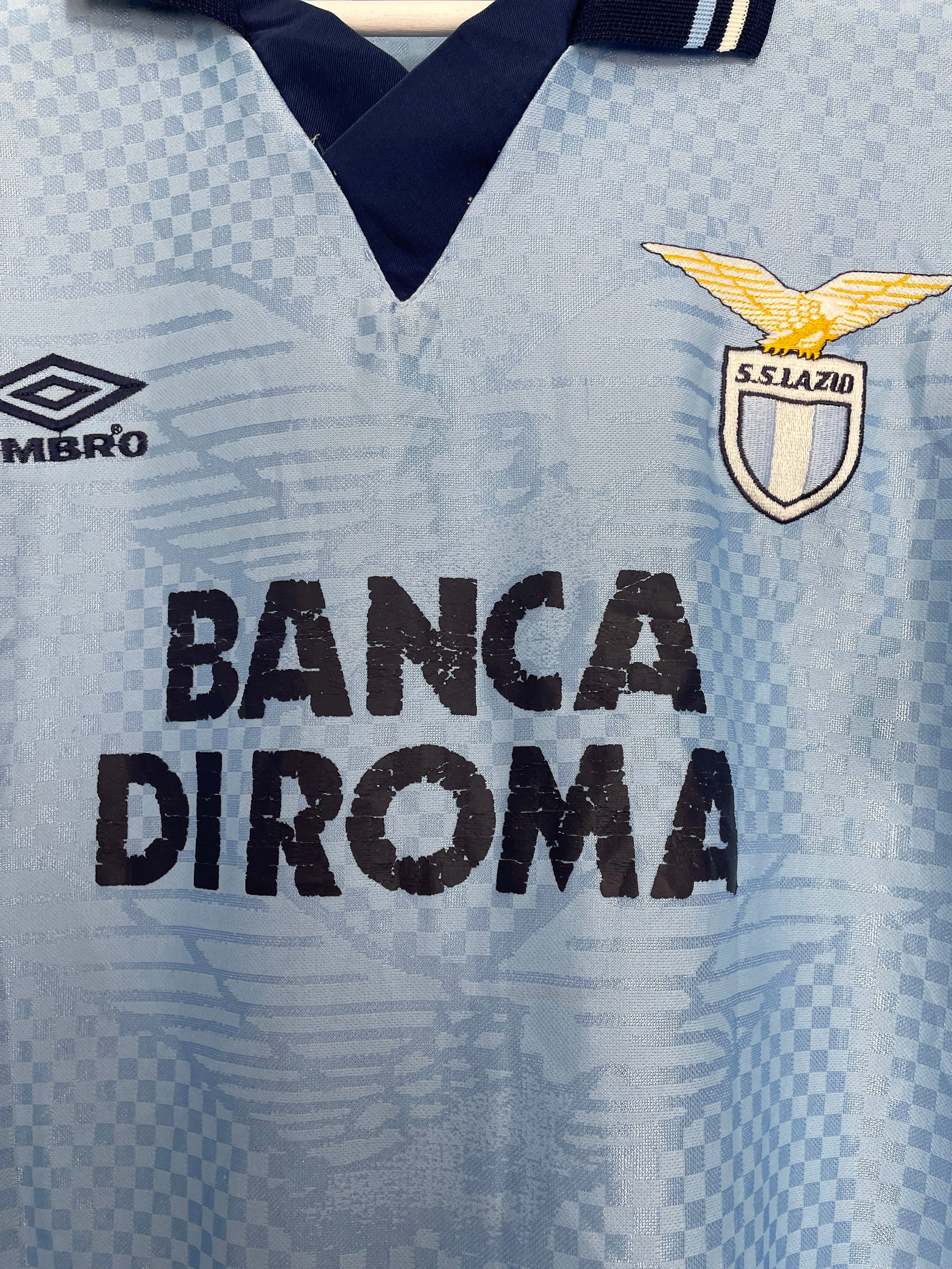 1995/96 LAZIO HOME SHIRT (L) UMBRO