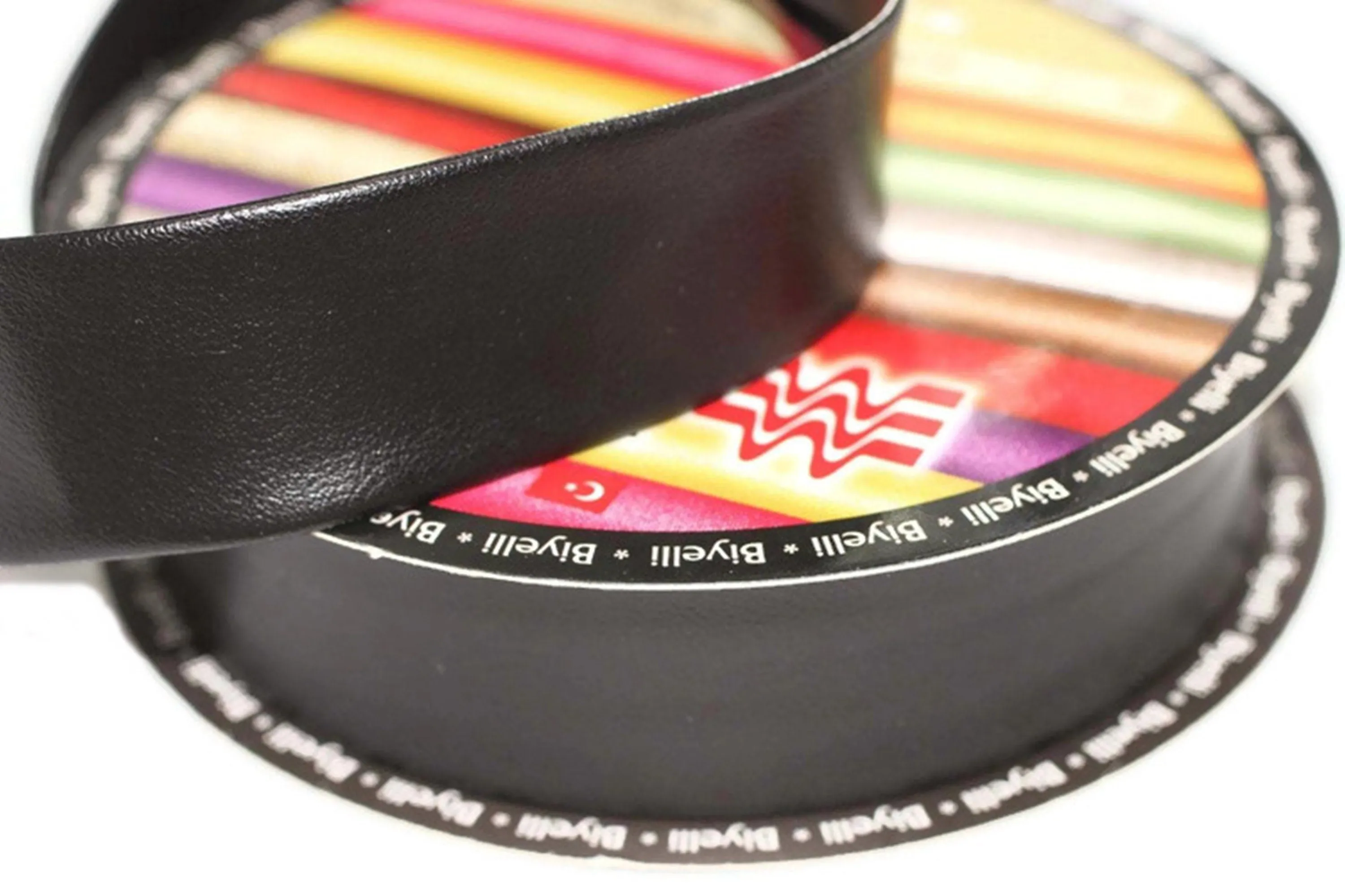 20 mm Black Sewing Tape, Leather Bias tape,  Sewing binding, trim (0.78 inches), Leather Sewing Trim, Sewing bias