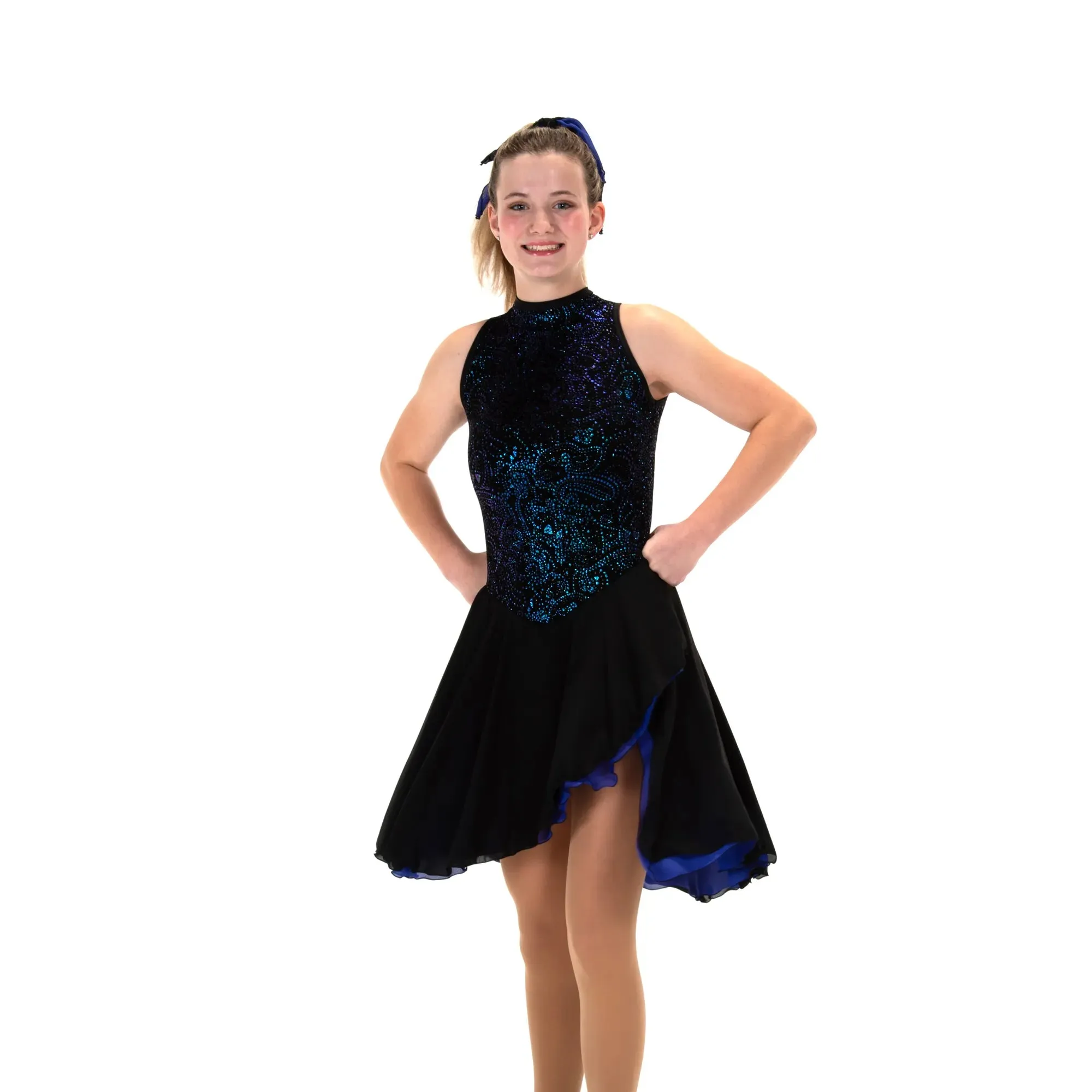 206 Figure Skating The Blues on Black Dress