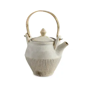 #63 Pleated Teapot with Brass Handle