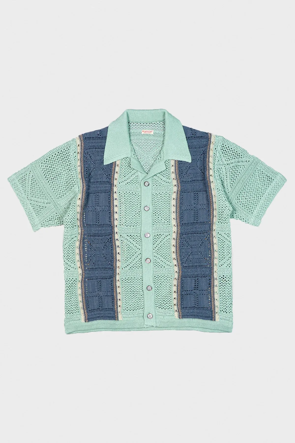 7G Crochet Knit TENNESSEE Aloha Polo - Blue