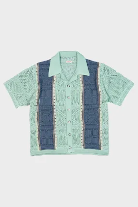 7G Crochet Knit TENNESSEE Aloha Polo - Blue