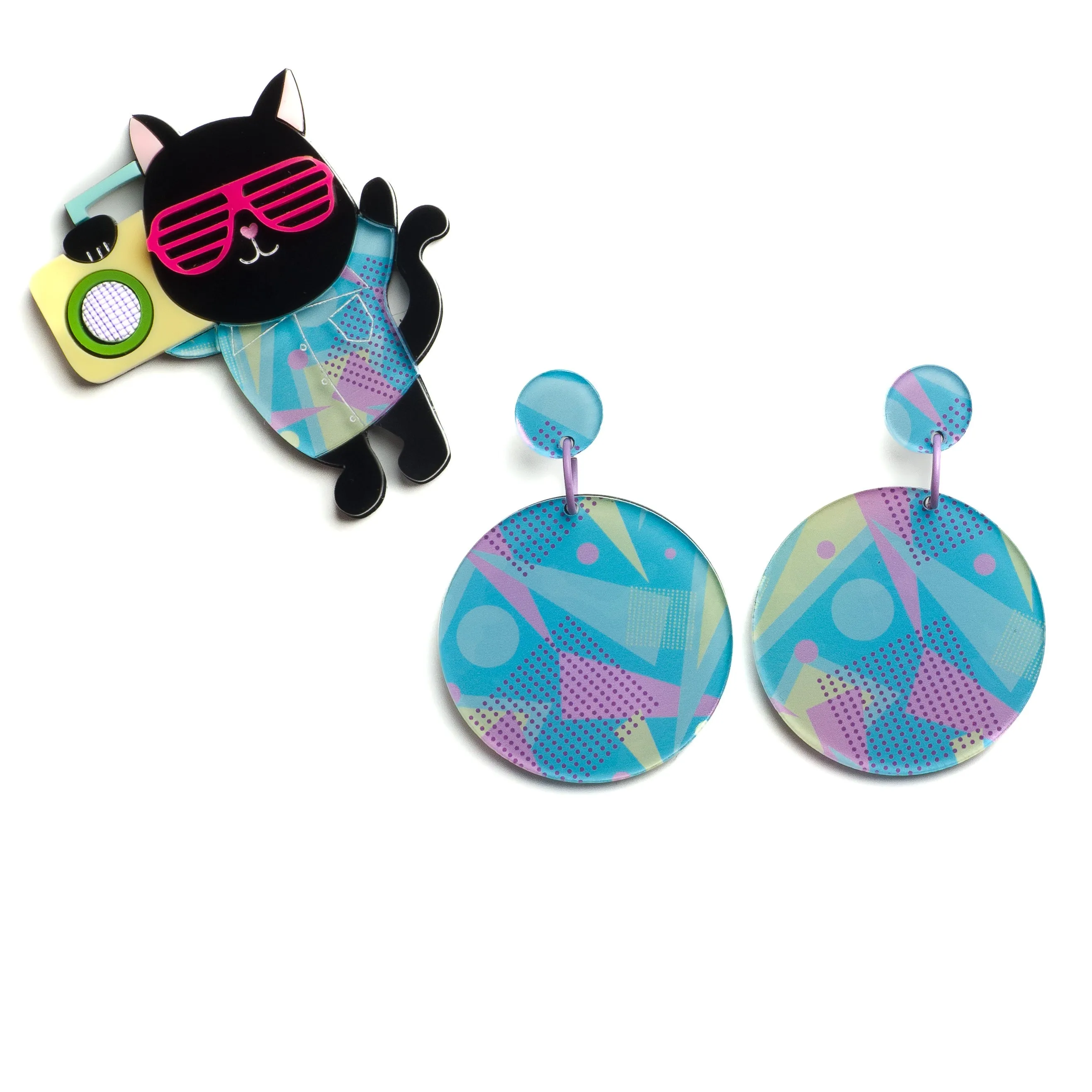 80s Flashback - Earrings - Set of 2