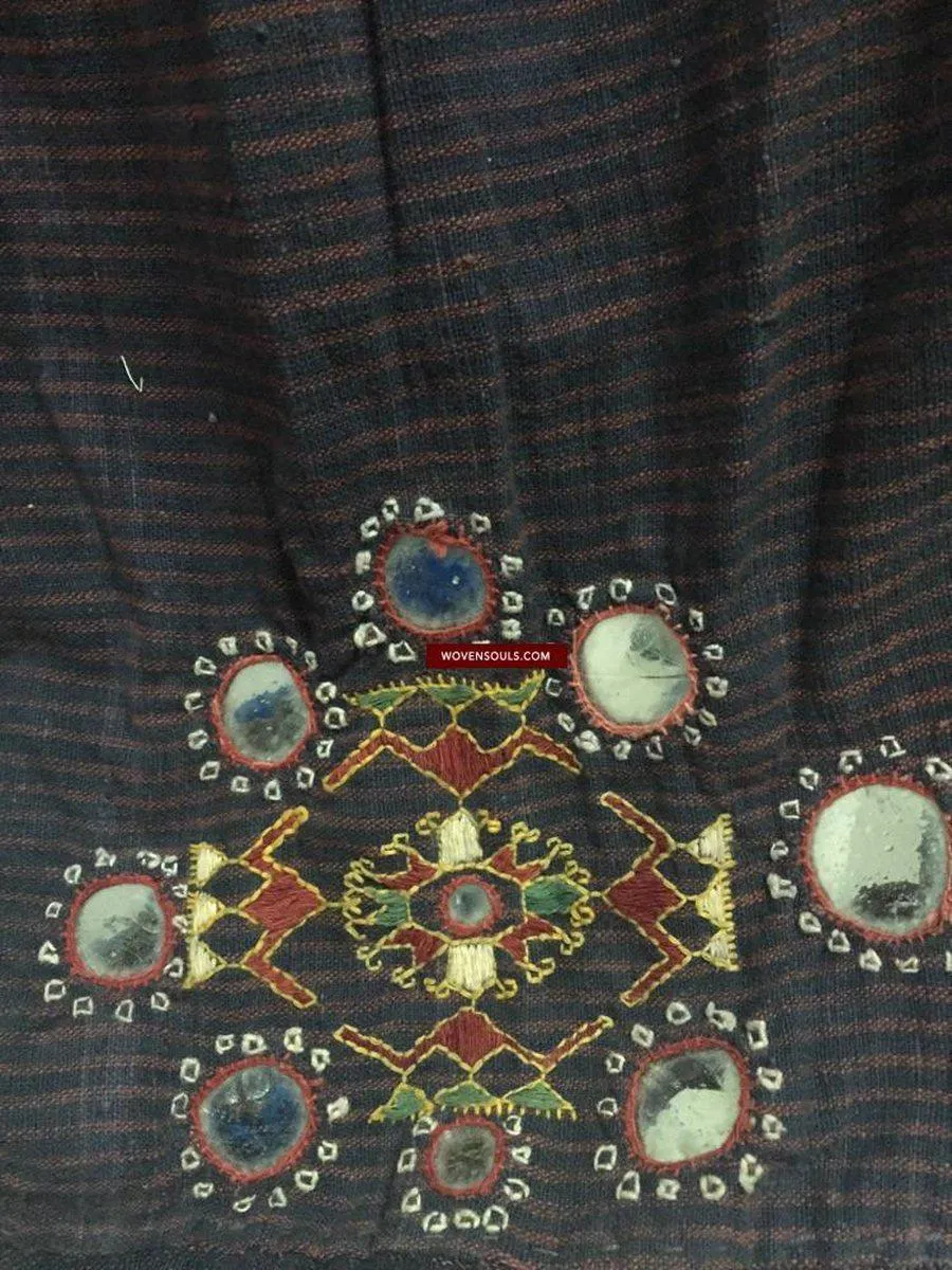 847 Old Bishnoi Woven Skirt with Amazing Embroidered Motifs