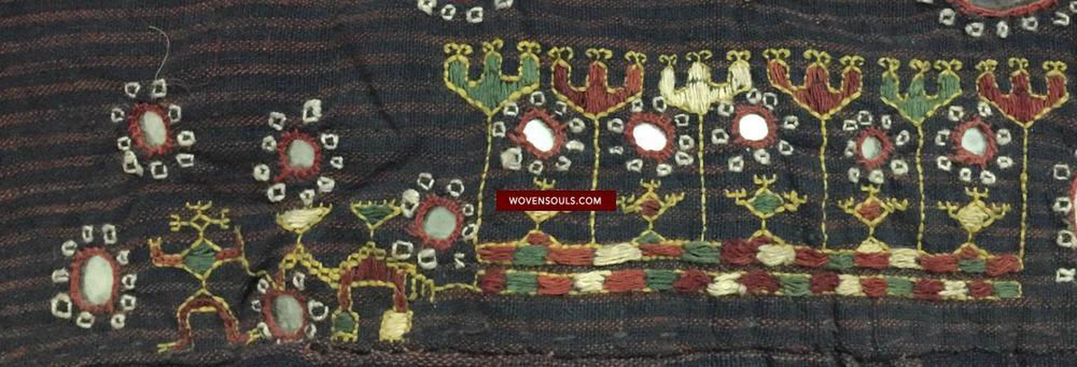 847 Old Bishnoi Woven Skirt with Amazing Embroidered Motifs