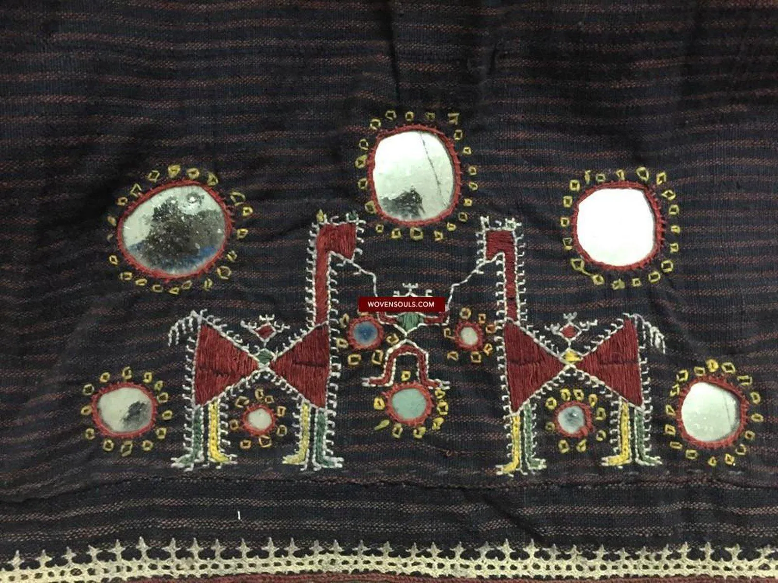 847 Old Bishnoi Woven Skirt with Amazing Embroidered Motifs