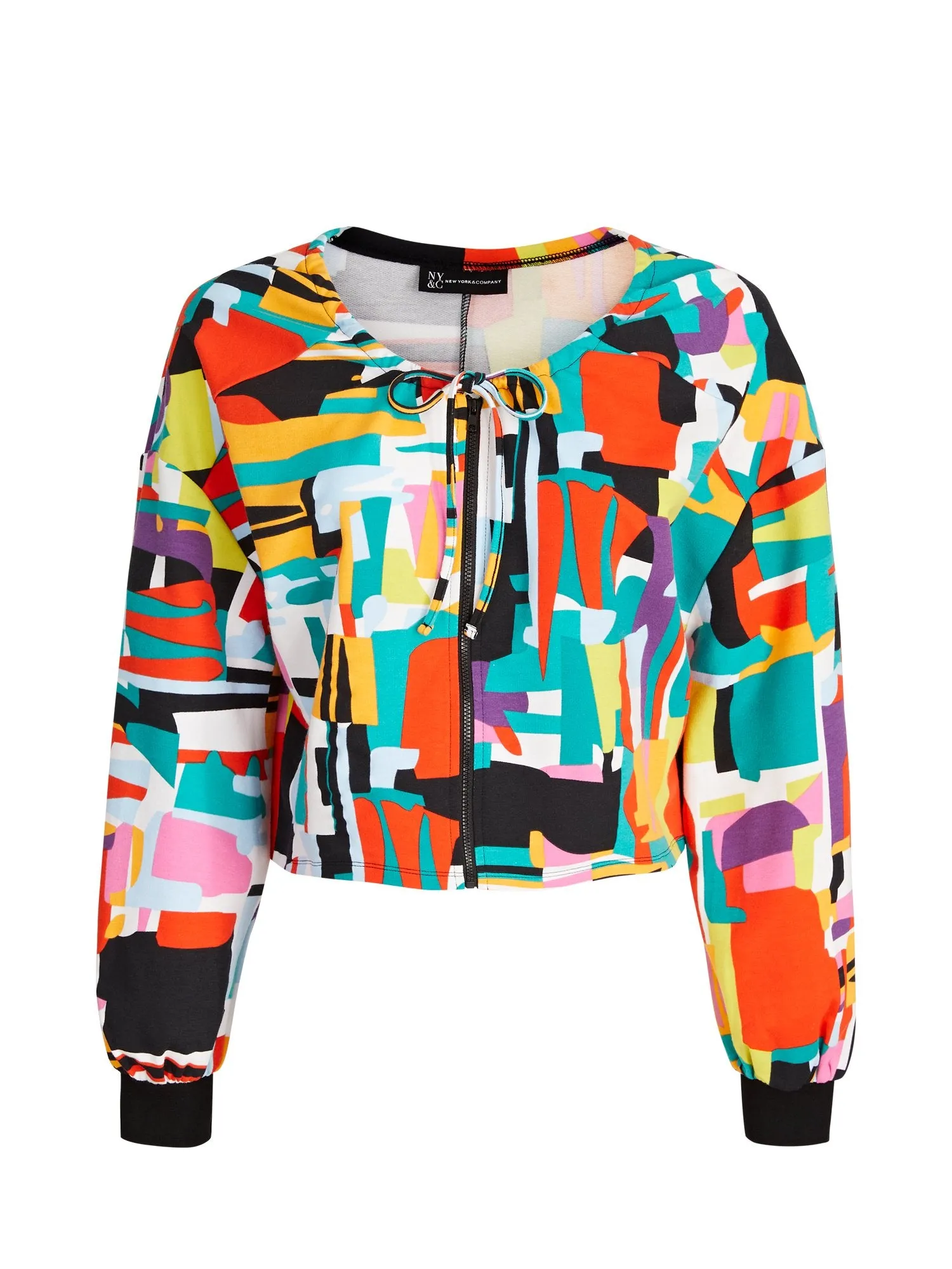 Abstract Zip-Front French Terry Jacket - The NY&C Legacy Collection