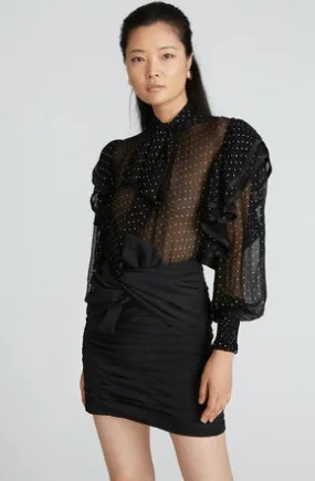 Amur Kehlani Tie Skirt in Black