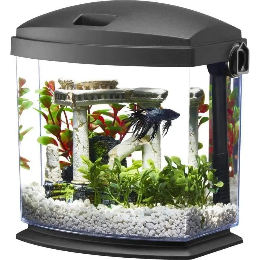 Aqueon BettaBow with Quick Clean Technology Aquarium Kit, Black