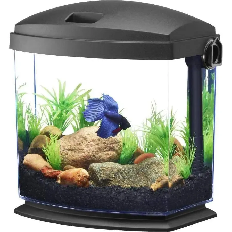 Aqueon BettaBow with Quick Clean Technology Aquarium Kit, Black