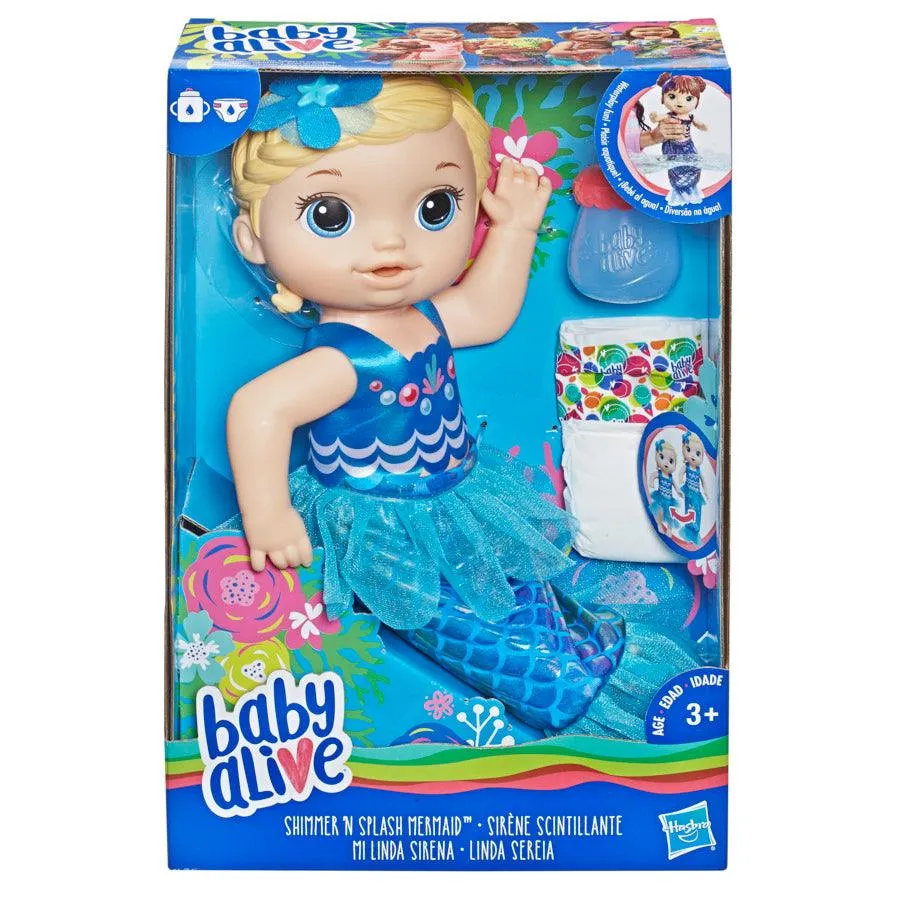 Baby Alive Shimmer & Splash Mermaid, with Blonde Hair