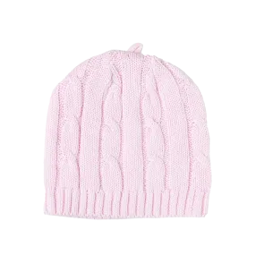 Baby's Cable Knit Beanie - Pink