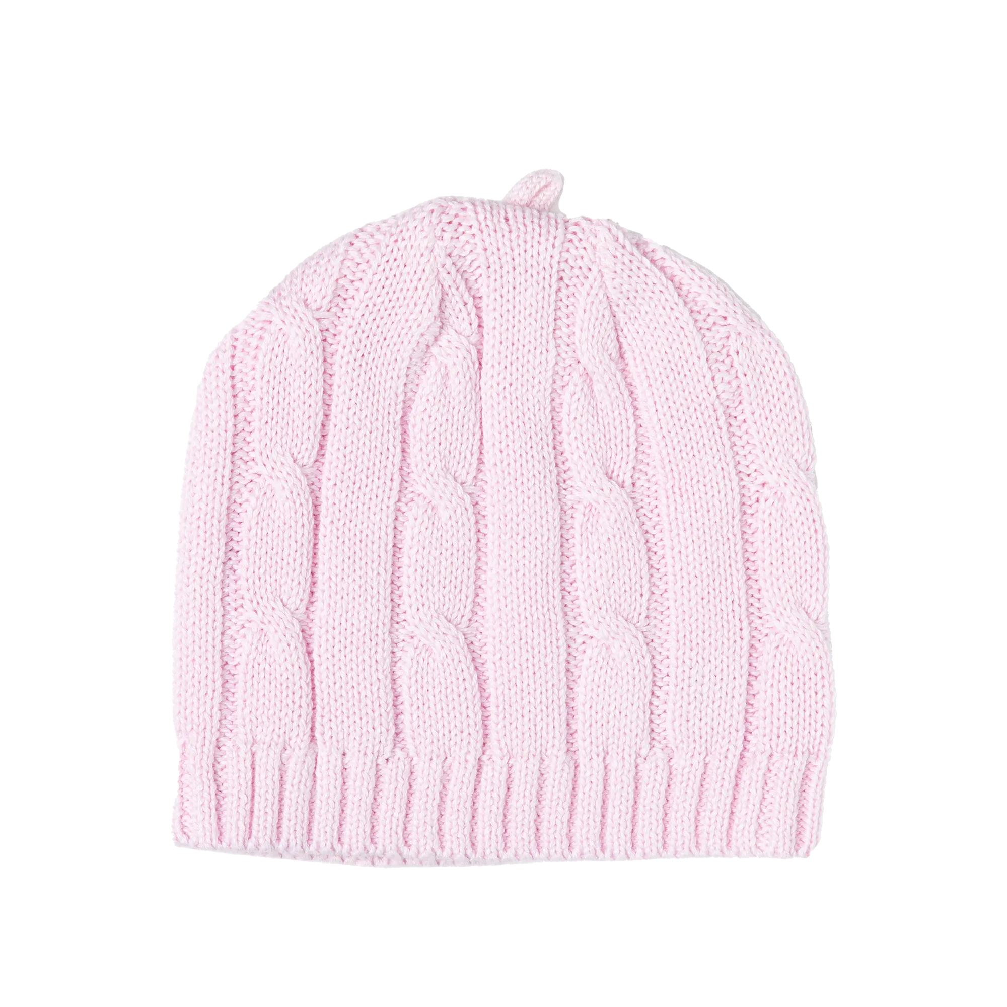 Baby's Cable Knit Beanie - Pink