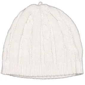 Baby's Cable Knit Beanie - White