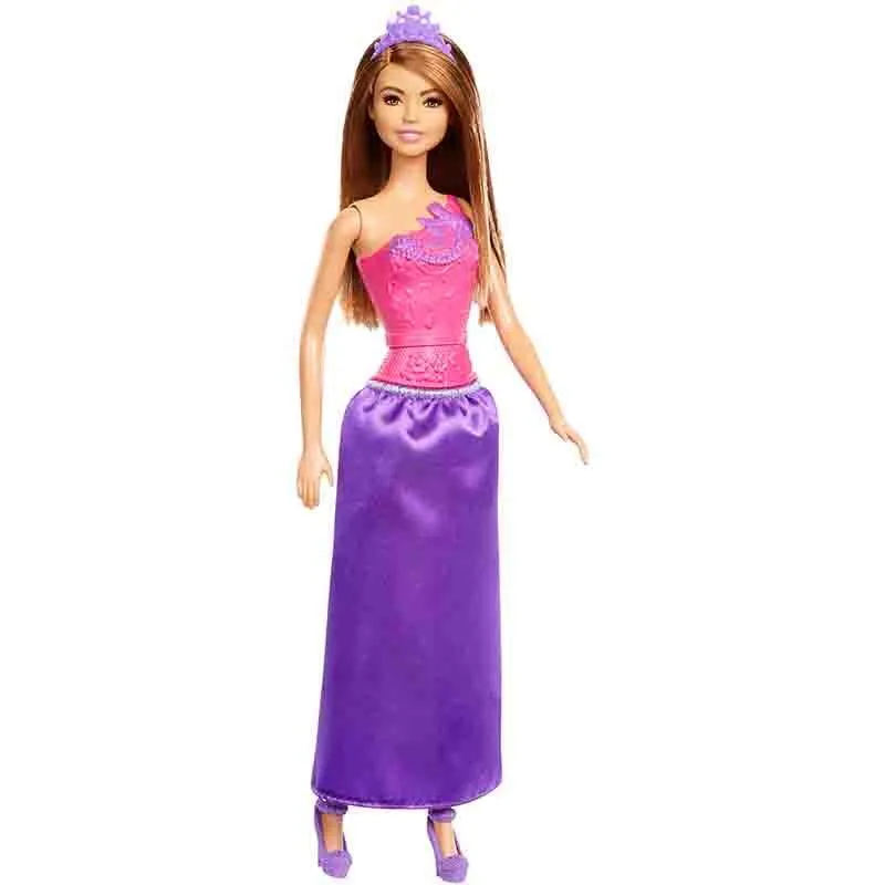 Barbie Princess Doll Brown Hair And Purple Dress