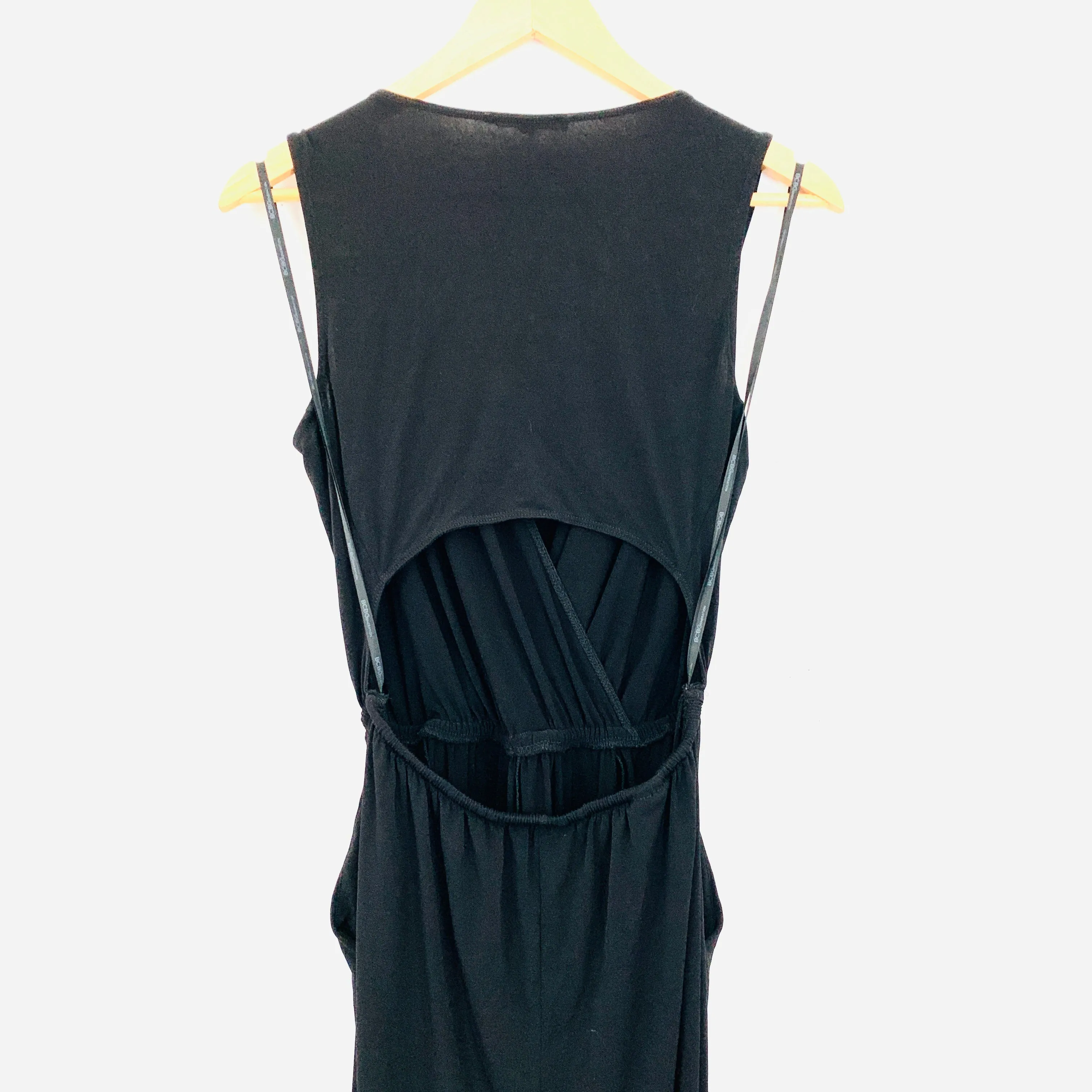 BCBGeneration Black Polyester Jumpsuit with Open Back- Size XS