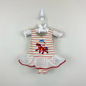 Big Fish by Sweet Potatoes Striped Circus Ruffle Bathing Suit 6 Months