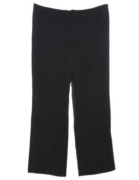 Black Striped Trousers - W33 L30