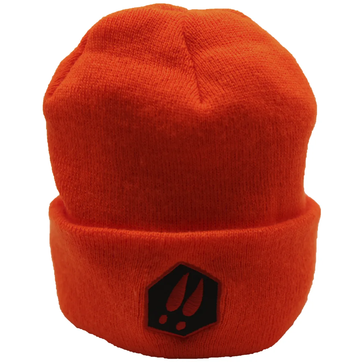 BLAZE ORANGE KNIT HAT WITH DEERCAST LOGO