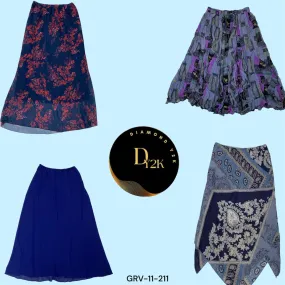 Blue Y2K Aesthetic Skirt – Lightweight Polyester Fabric (GRV-11-211)