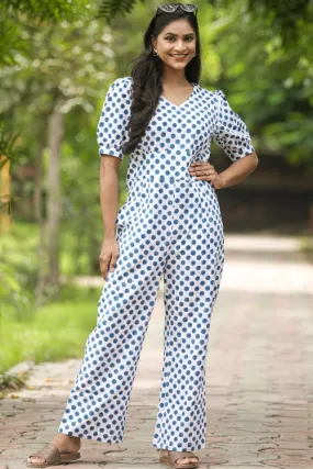 Blueberries Hand Block Printed  Jumpsuit