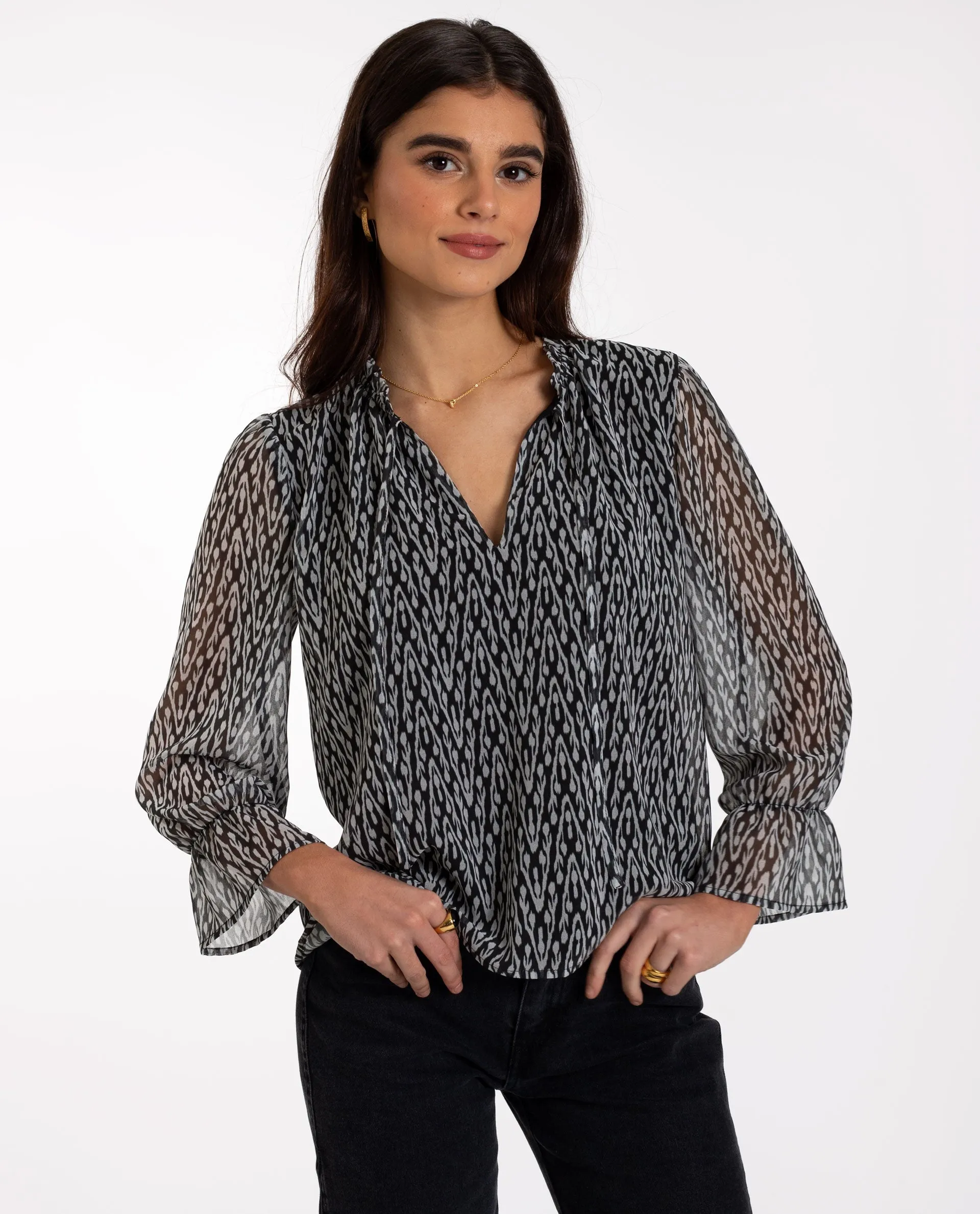 BLUSA TIMELESS TIES · ESTAMPADO