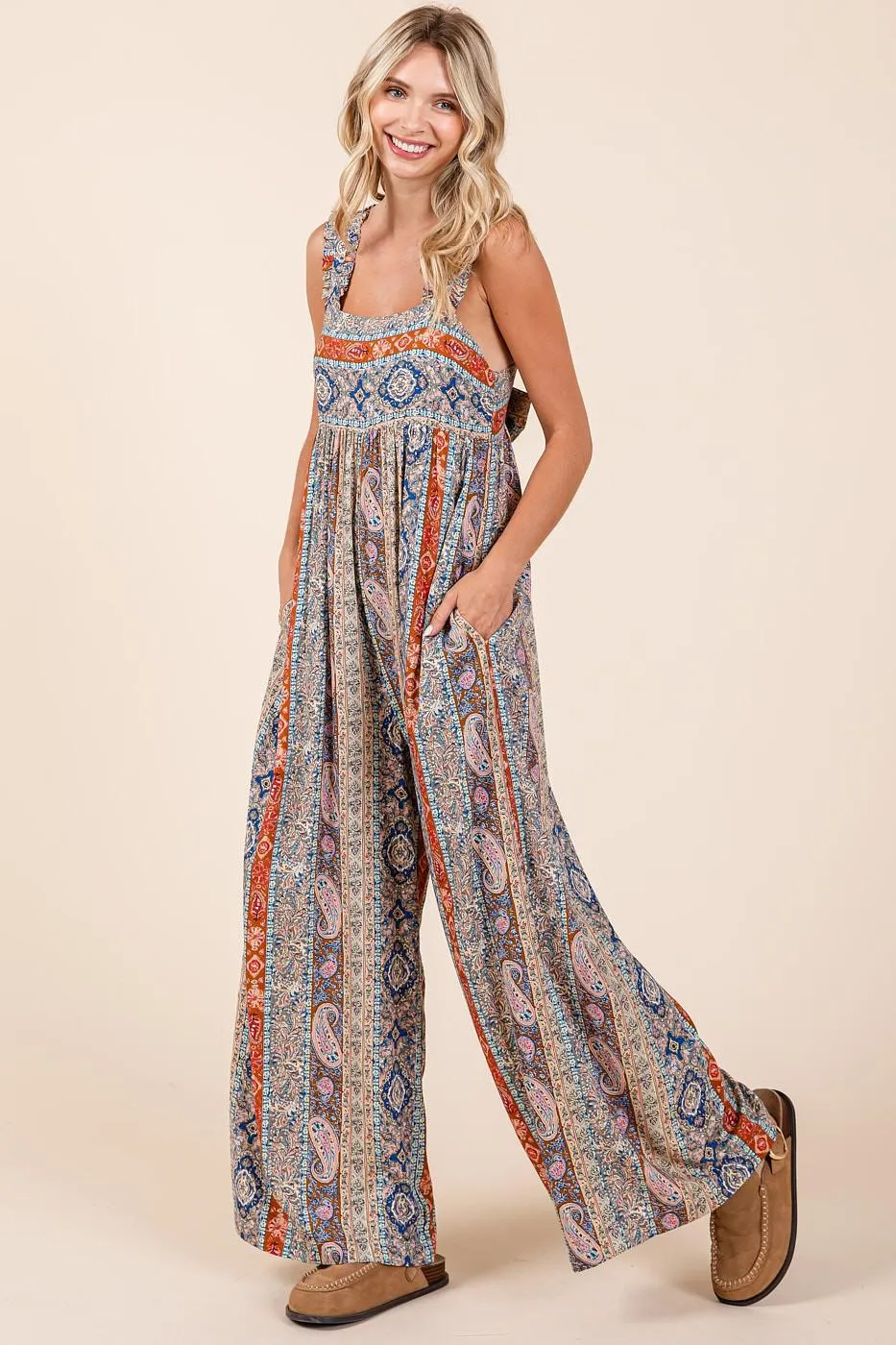 Boho Wide-Leg Jumpsuit