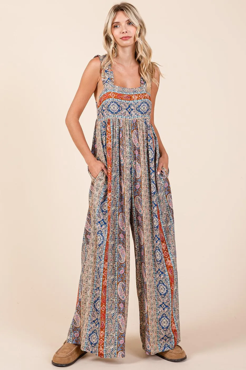 Boho Wide-Leg Jumpsuit