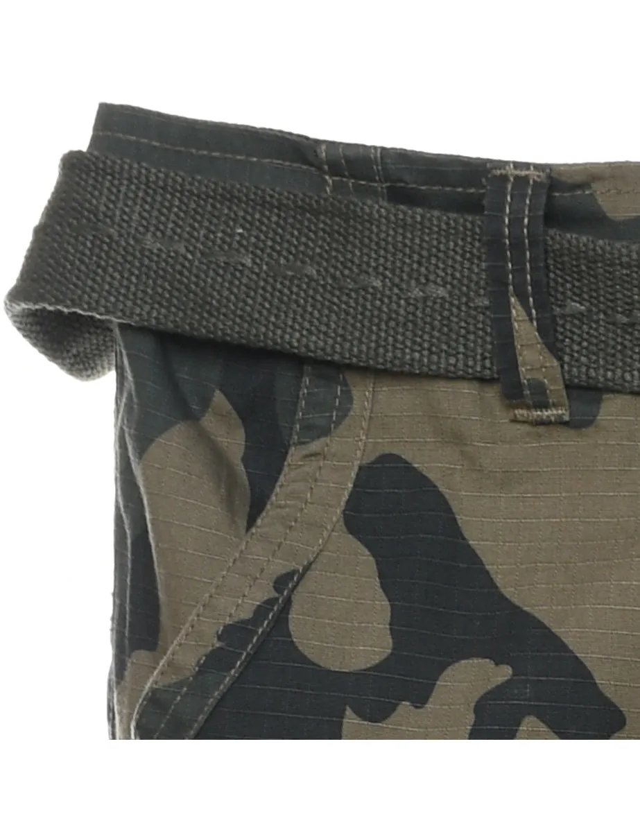 Camouflage Print Y2K Trousers - W34 L30