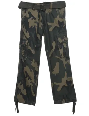 Camouflage Print Y2K Trousers - W34 L30