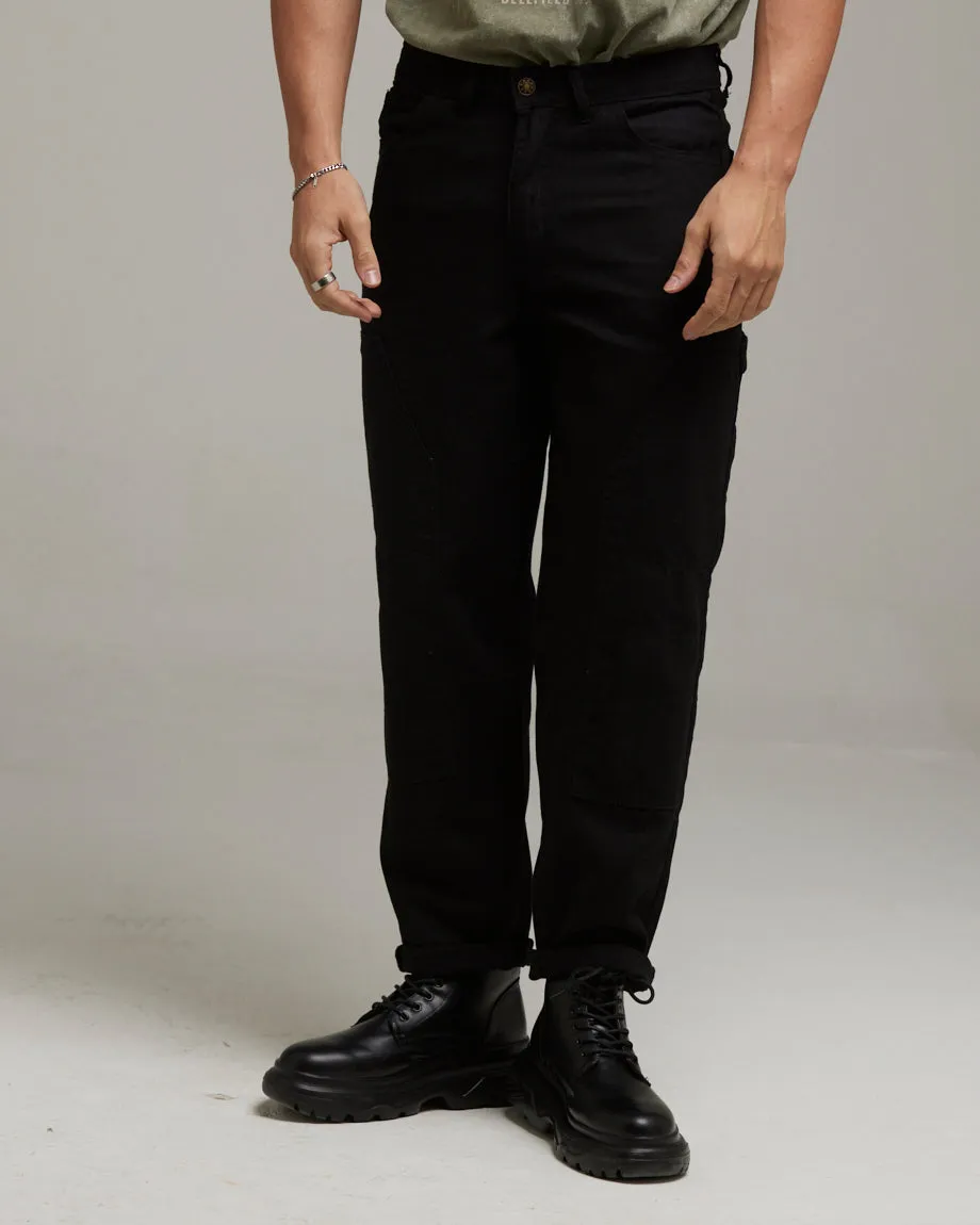 CARPATHIAN MEN'S CARPENTER TROUSERS | BLACK