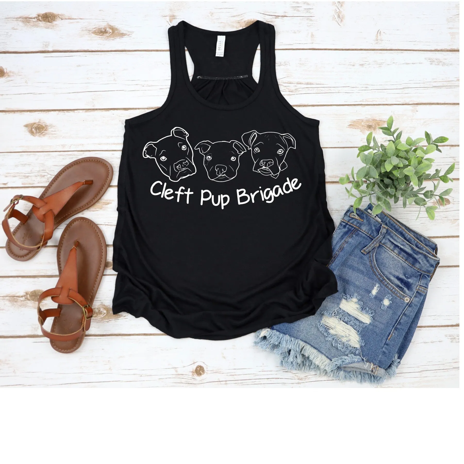 Cleft Pup Brigade Flowy Racerback Tank