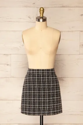 Coahoma | Shimmery Plaid Mini-Skirt