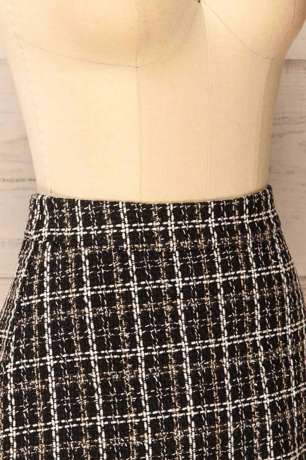 Coahoma | Shimmery Plaid Mini-Skirt