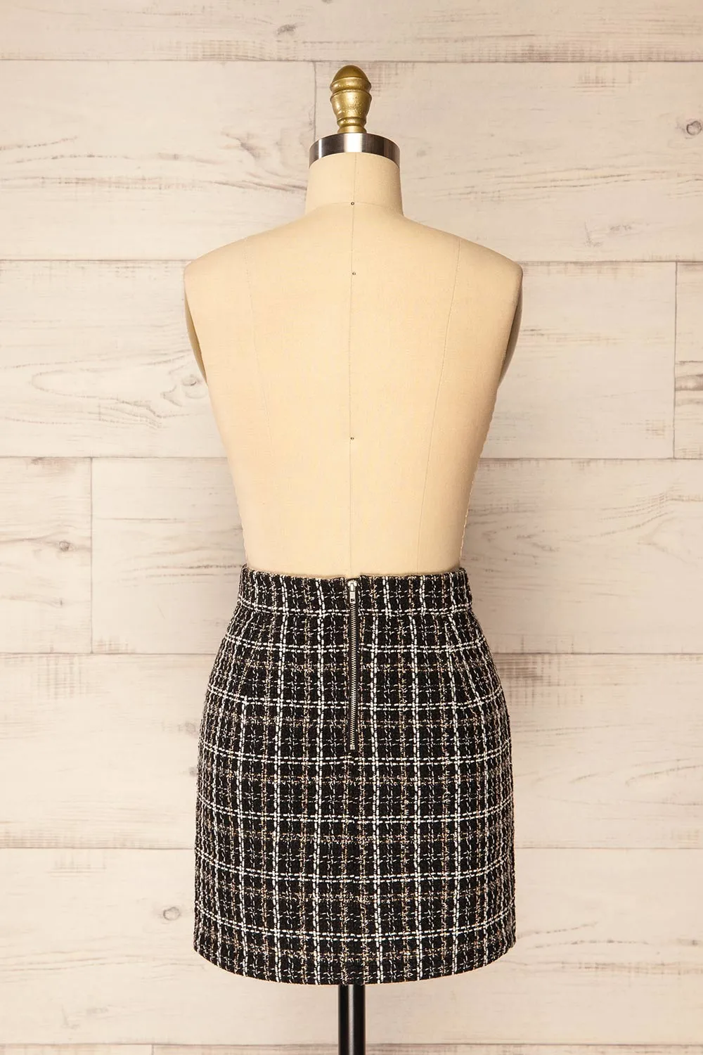 Coahoma | Shimmery Plaid Mini-Skirt