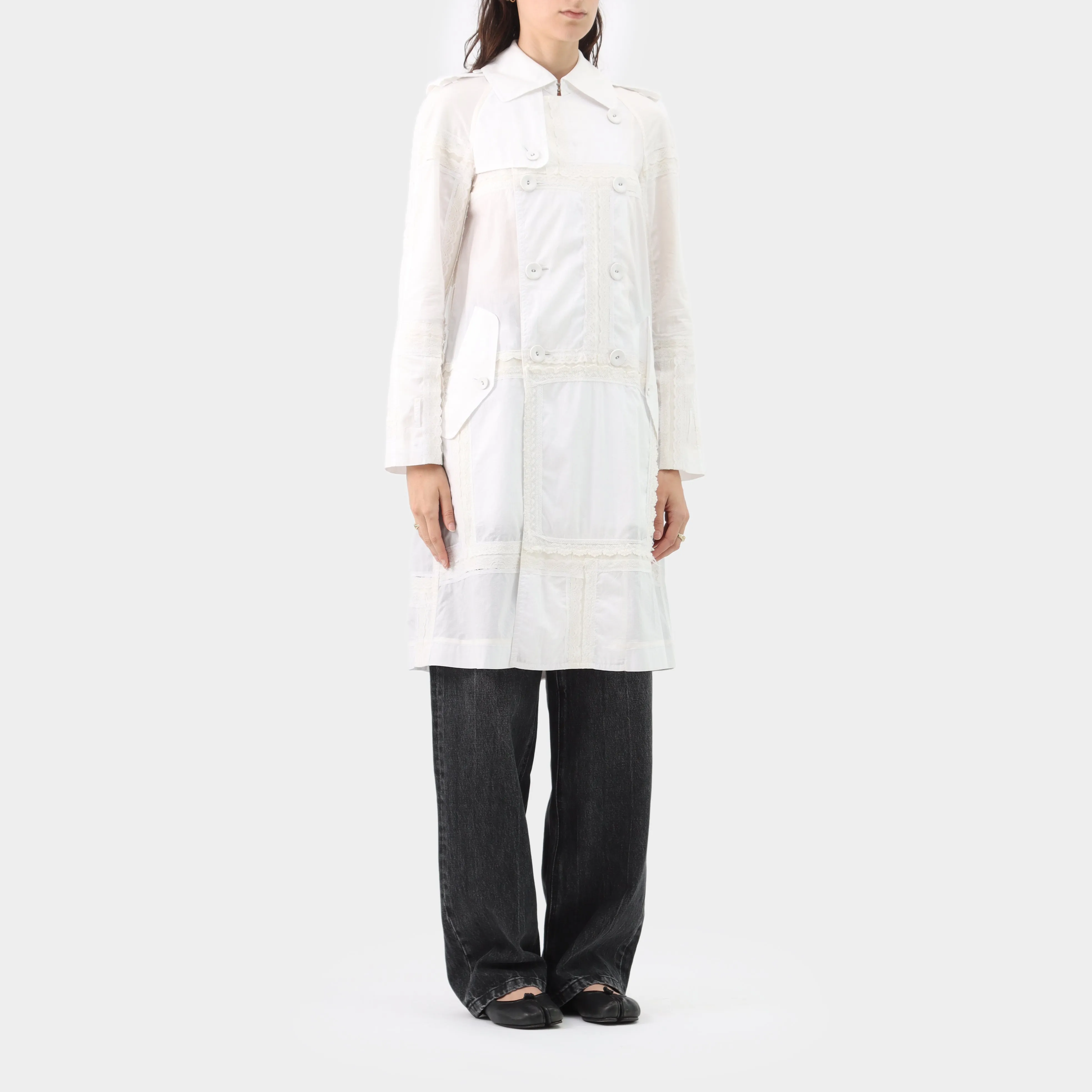 Comme des Garçons Tao Lace Trim Lab Coat