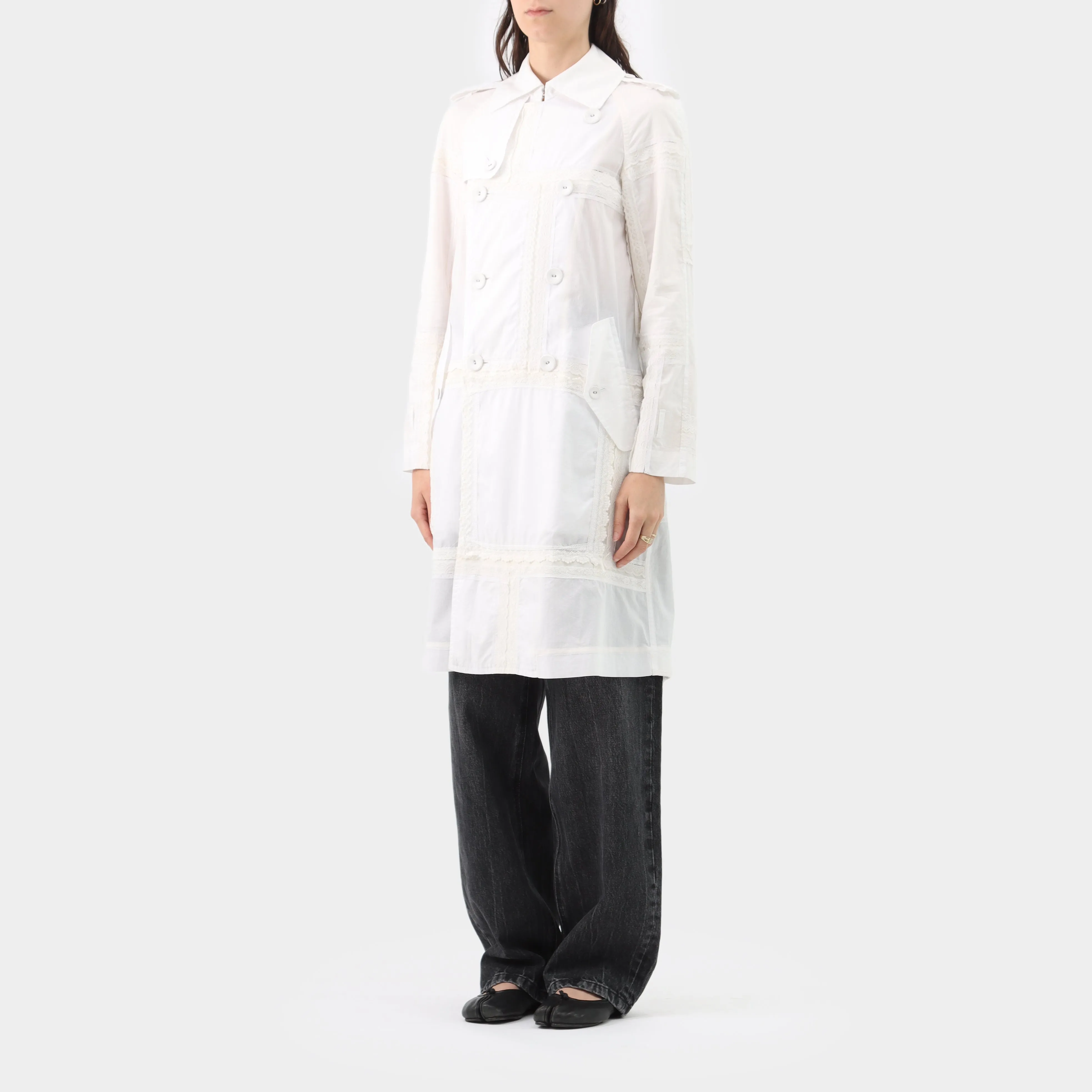 Comme des Garçons Tao Lace Trim Lab Coat