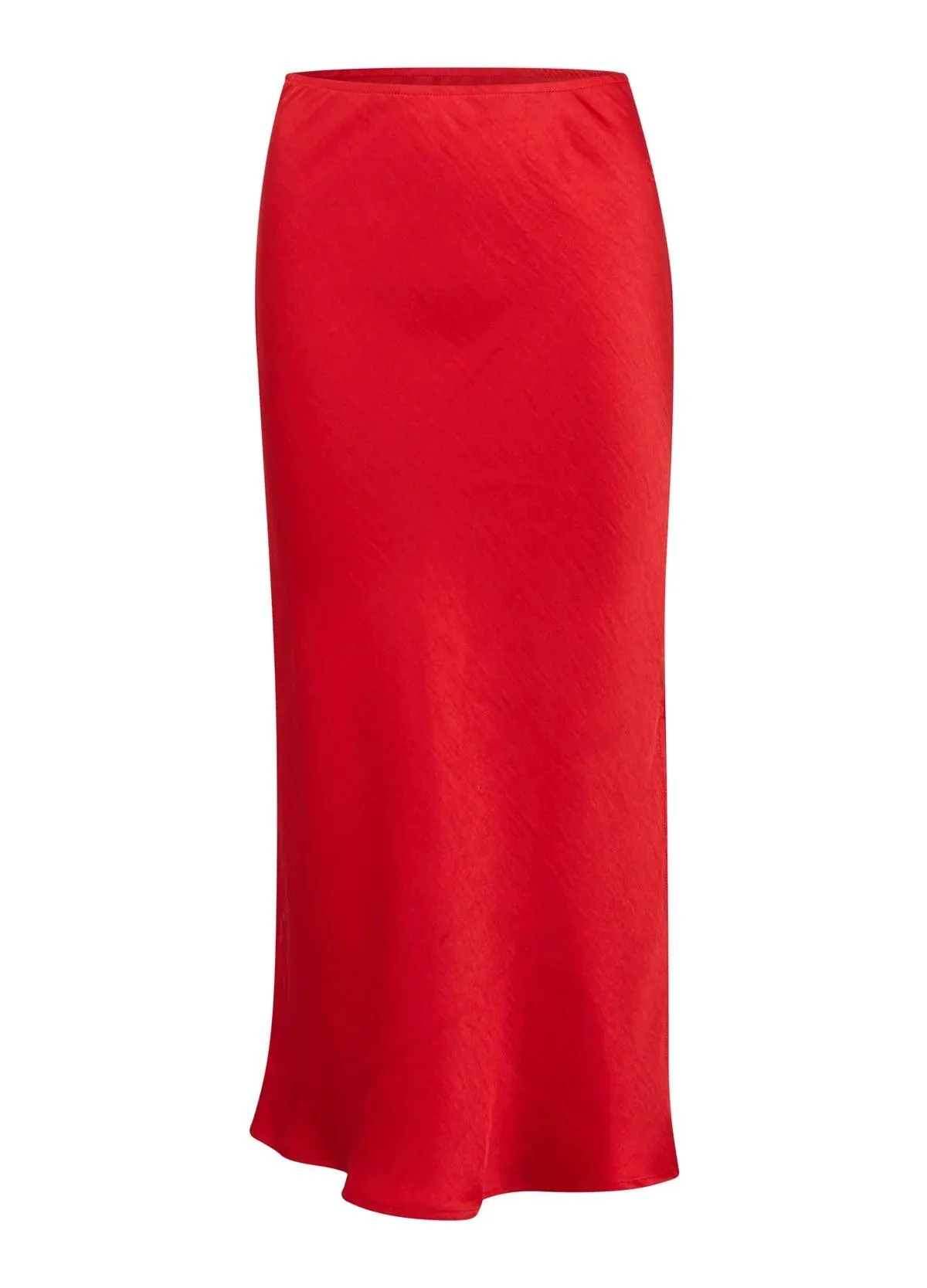 Coster Skyler Mid Length Skirt in Red