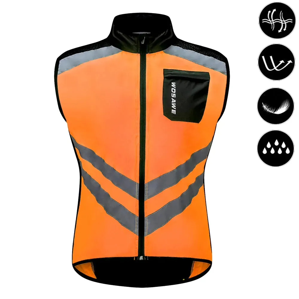 Cycling Vests Reflective Safety Vest Bicycle Sportswear Outdoor Running Breathable Jersey For Men Women Bike Wind Coat