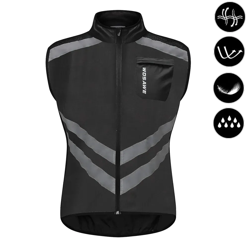 Cycling Vests Reflective Safety Vest Bicycle Sportswear Outdoor Running Breathable Jersey For Men Women Bike Wind Coat