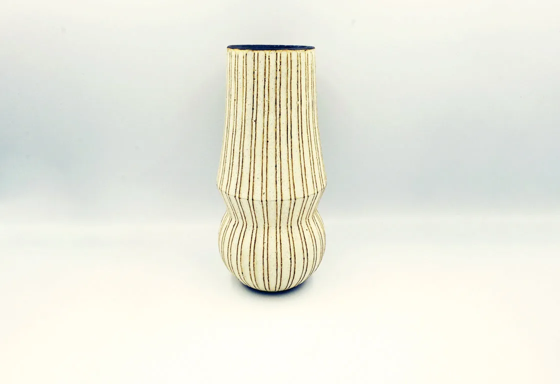 Cylindrical Pleated Vase by Akio Nukaga