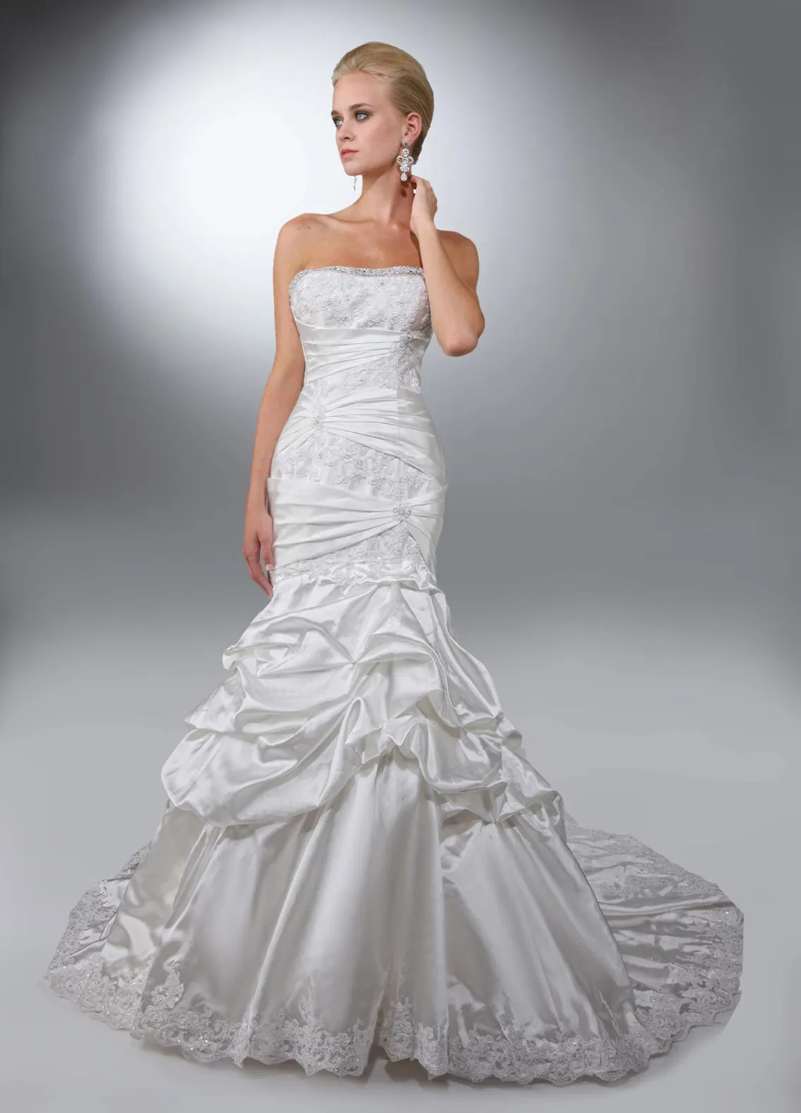 DaVinci Bridal Gown 50084 size 10 Ivory Wedding Dress Mermaid Bridal Gown