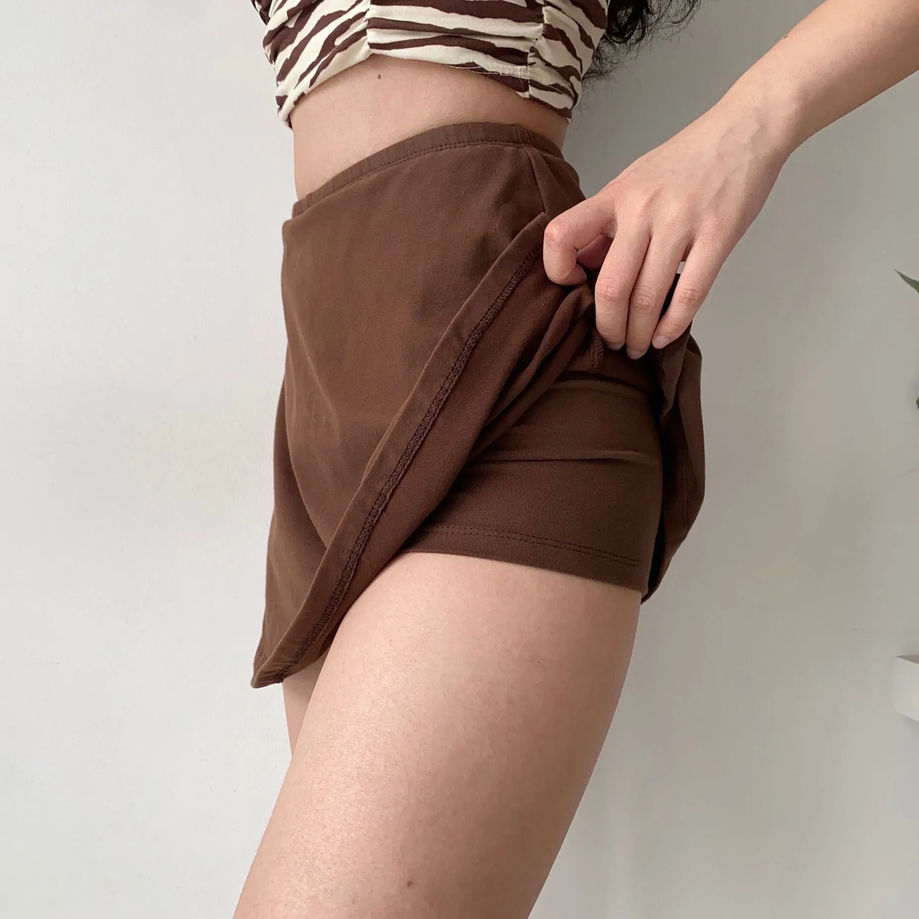 deanwangkt - Timeless Retro Brown Skirt ~ HANDMADE