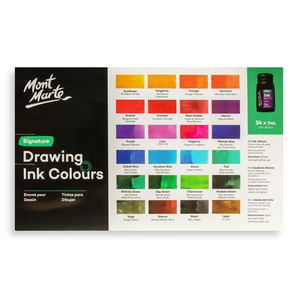 Drawing Ink Colours Signature 24pc x 7ml (0.24 US fl.oz)